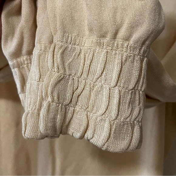 White + Warren Silk Blend Mock Neck Pullover Longsleeve Top Cream Medium - Picture 16 of 16